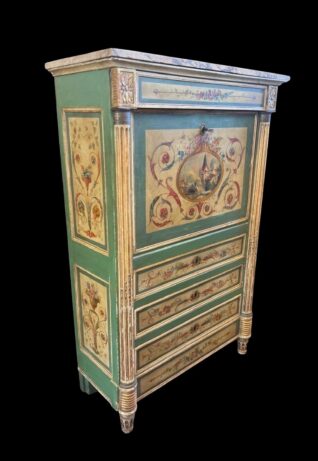 secretaire-francese-laccato-xix-dipinto-fronte-fianco